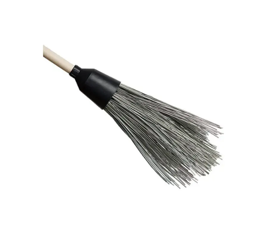 Шүүр/Метла пластиковая Сибирячка Черная с черенком