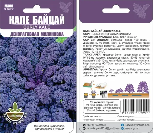 [26042504002] Кале байцай Декоративная капуста - Таримал Ургамал