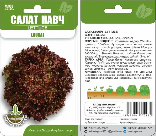 [260417004] Салат навч Lettuce Louxal - Таримал Ургамал