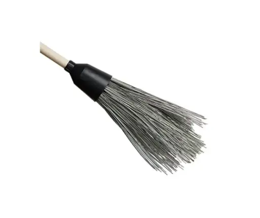 [1106002] Шүүр/Метла пластиковая Сибирячка Черная с черенком